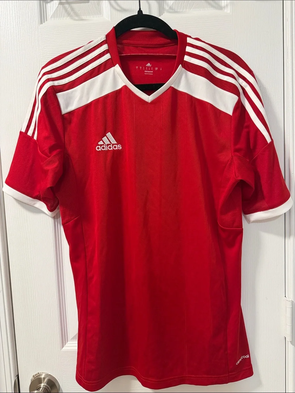Adidas Men’s Red Short-Sleeve Jersey